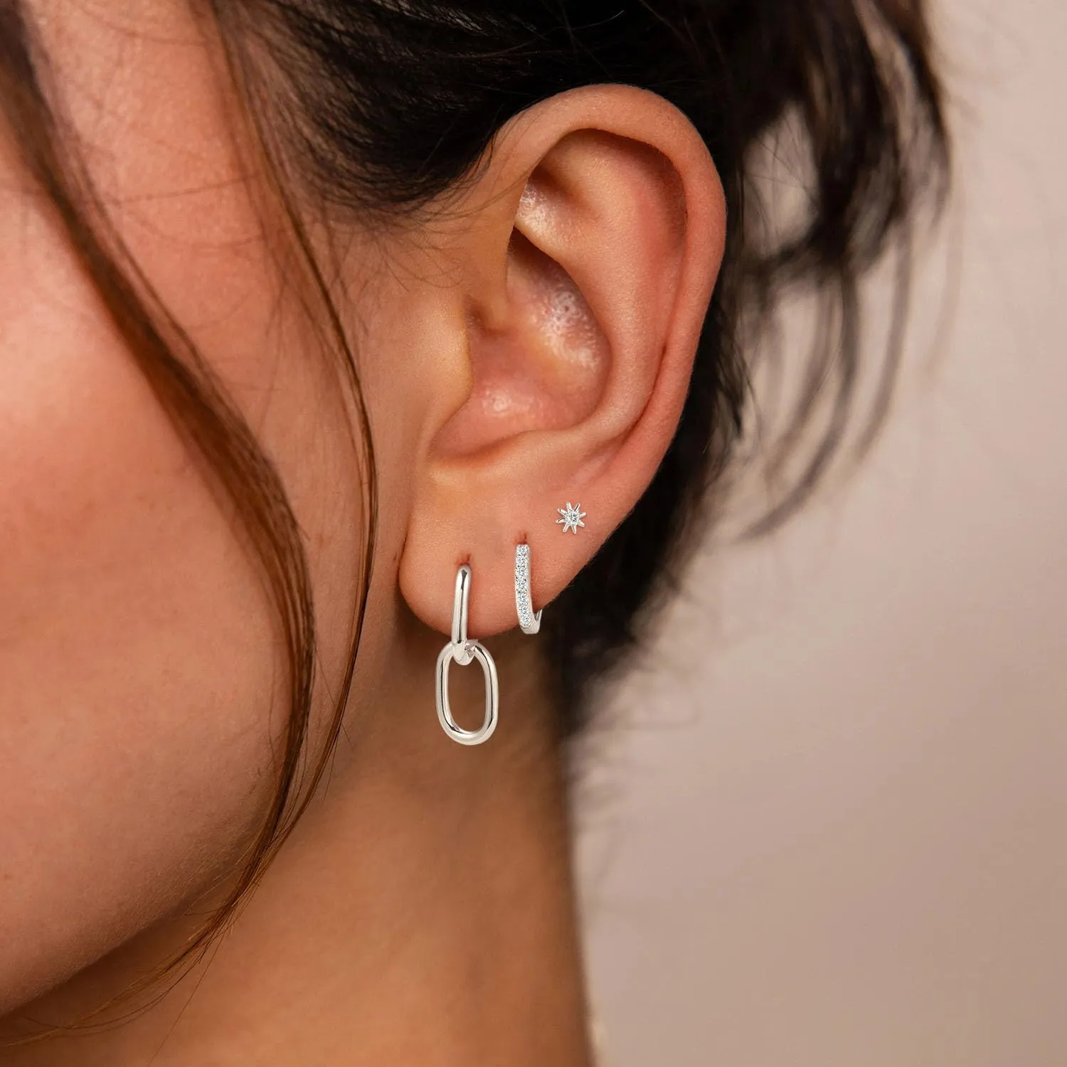 RLMOON Gold Earring Set for Women 925 Sterling Silver Post Stud Earring Small Hoop Earring 14K Gold Plated Hypoallergenic Cartilage Stud Earring Stack for Multiple Piercing 5 Pairs
