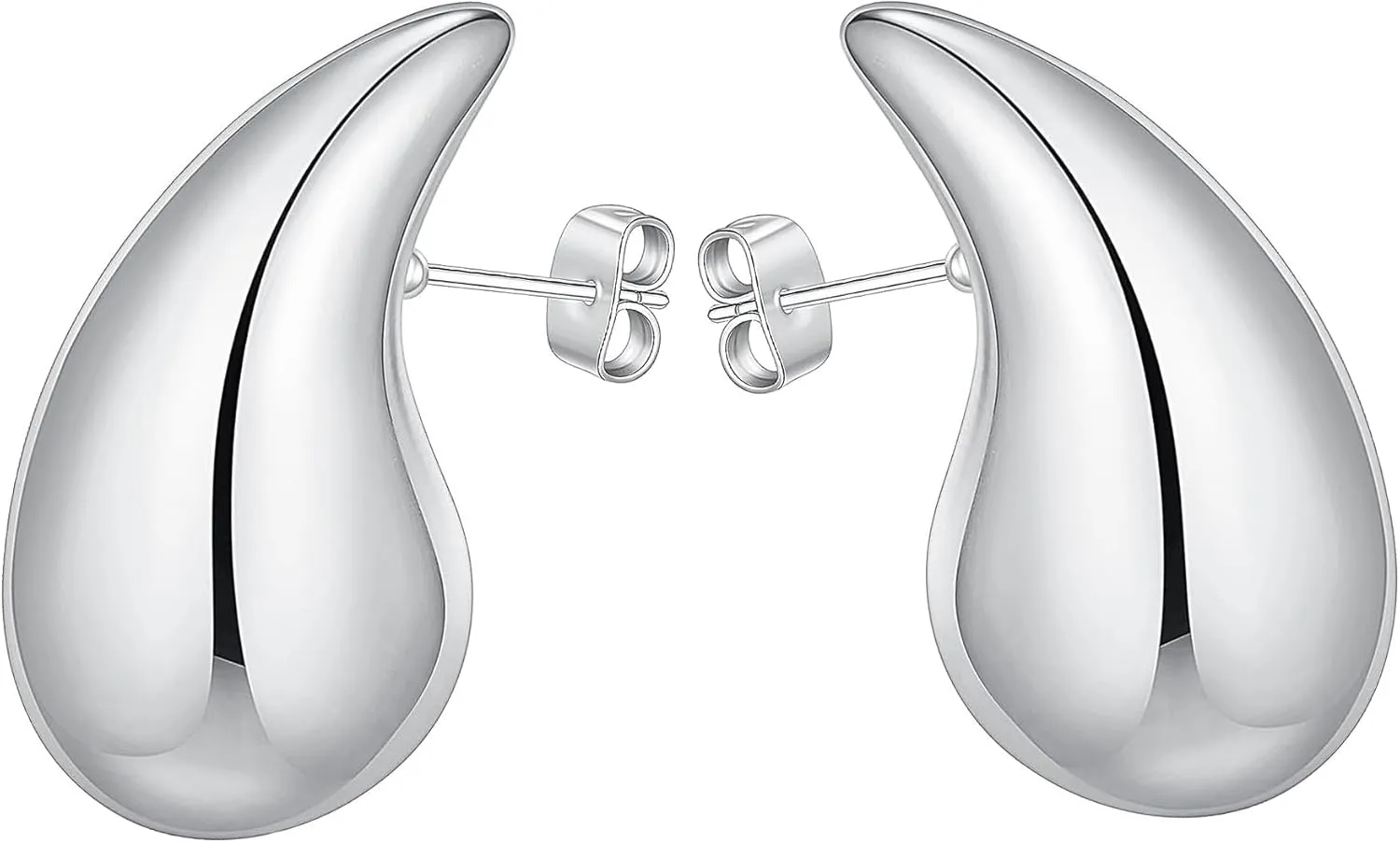 Rnivida Chunky Gold Hoop Earrings Gold Plated Titanium hoop Earrings for Women Trendy