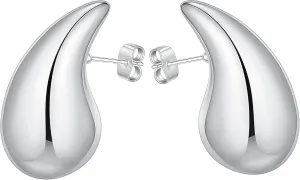 Rnivida Chunky Gold Hoop Earrings Gold Plated Titanium hoop Earrings for Women Trendy