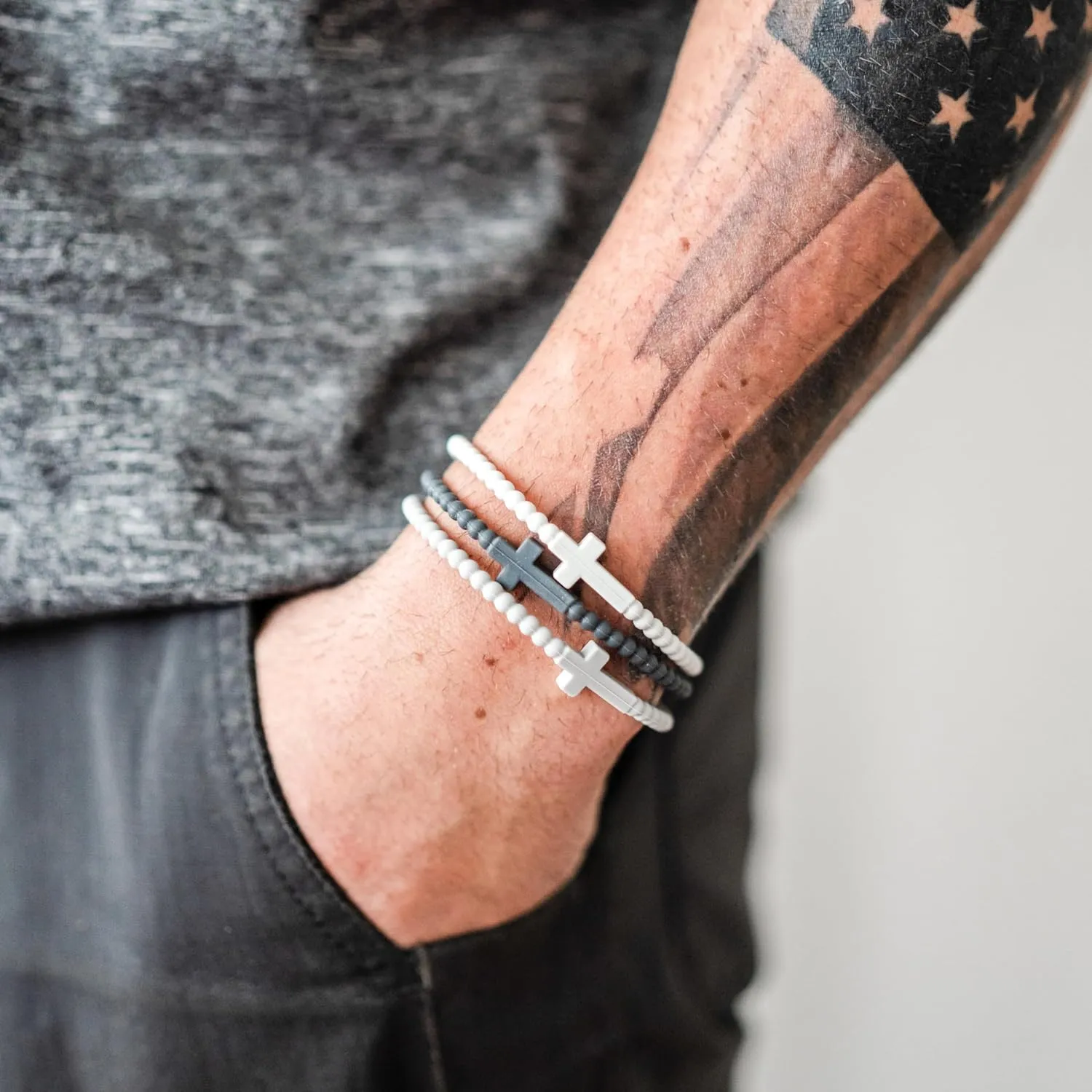 Ryan & Rose Jesus Bracelets - Cross Silicone Bracelet