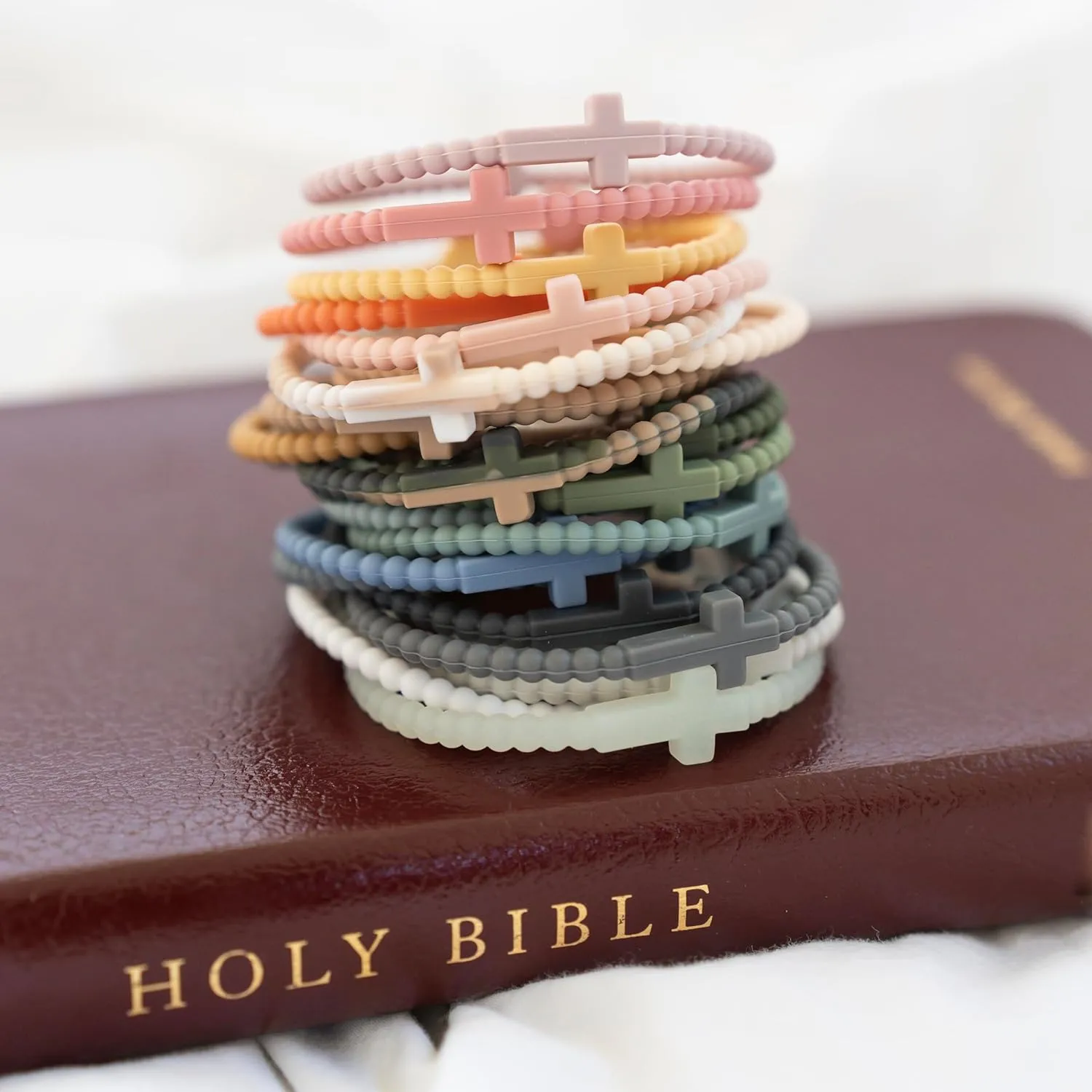 Ryan & Rose Jesus Bracelets - Cross Silicone Bracelet
