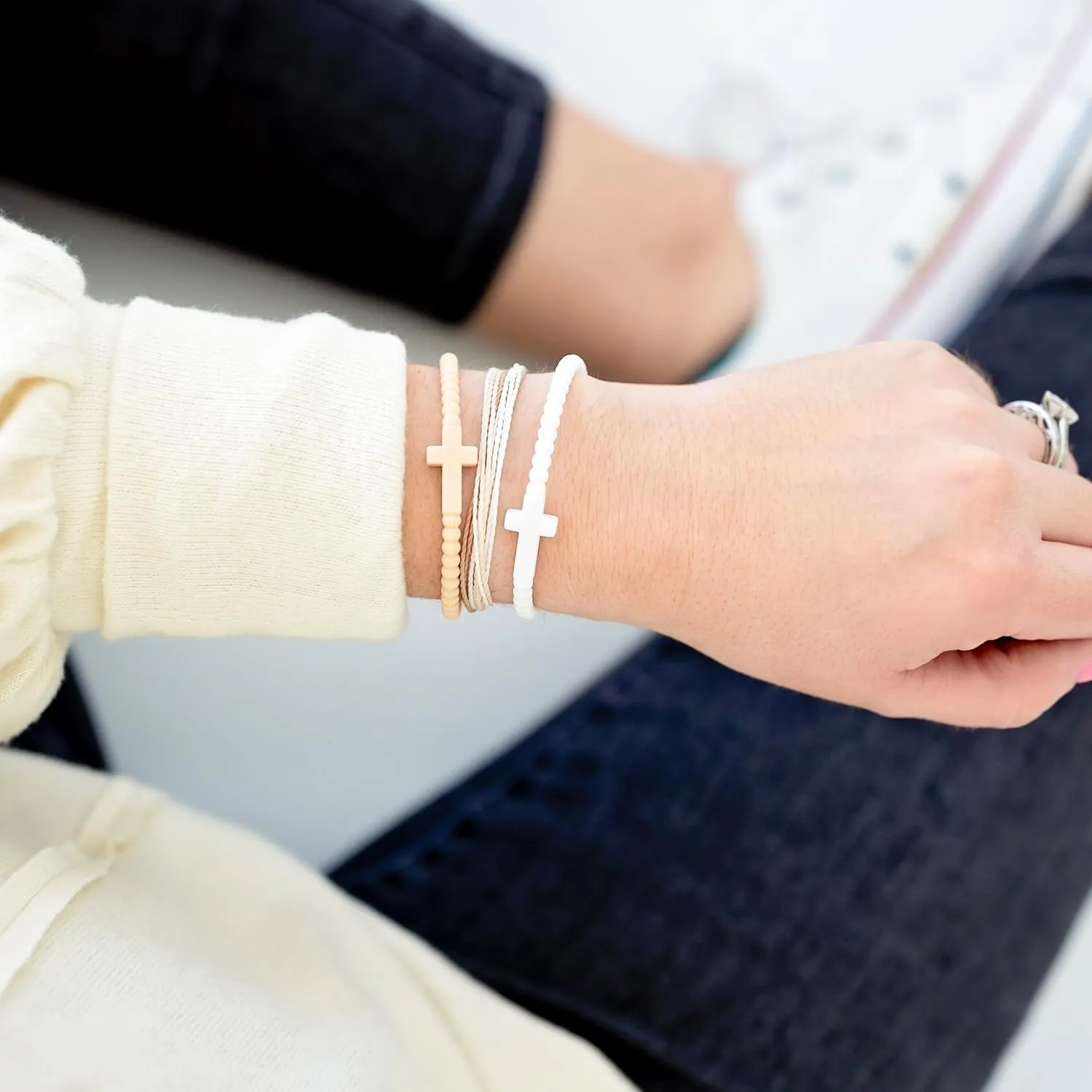 Ryan & Rose Jesus Bracelets - Cross Silicone Bracelet