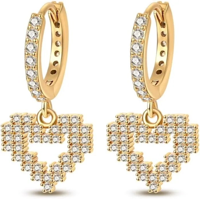 S925 Sterling Silver Earrings Trendy Hypoallergenic Hoop Earrings with Colorful Cubic Zirconia