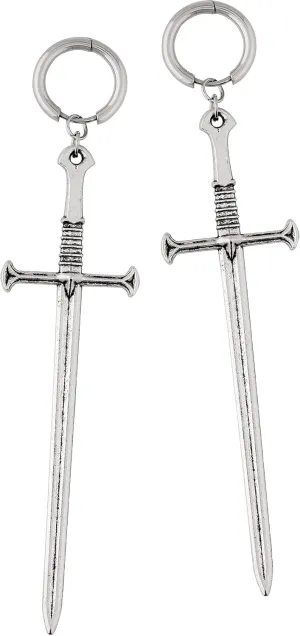 Sacina Gothic Sword Earrings Dangle, Gothic Punk Grunge Emo Earrings, Goth Jewelry, Halloween Christmas Jewelry Gift For Women