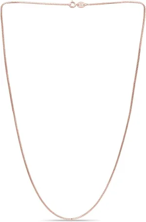 SEA OF ICE Chain Necklace 925 Sterling Silver with Ring Clasp Closure, Italian Box Necklace Chain Necklace for Women & Men, Available in Gold, Rose Gold, Silver, and Black Rhodium, Multisize