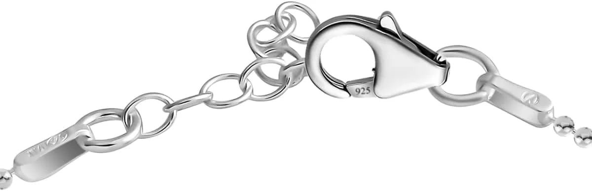 SHOP LC DELIVERING JOY 925 Sterling Silver Ankle Bracelet for Women Charm Chain Adjustable Station Anklet 10" Birthday Gifts for Women