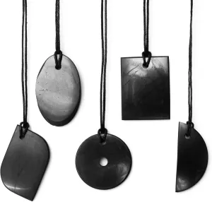 Shungite Necklace Pendant Jewelry Set Pack - Authentic Shungite Protection Blocking Stones - Crystal Shield for Women and Men