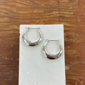 Silver Droop Hoops