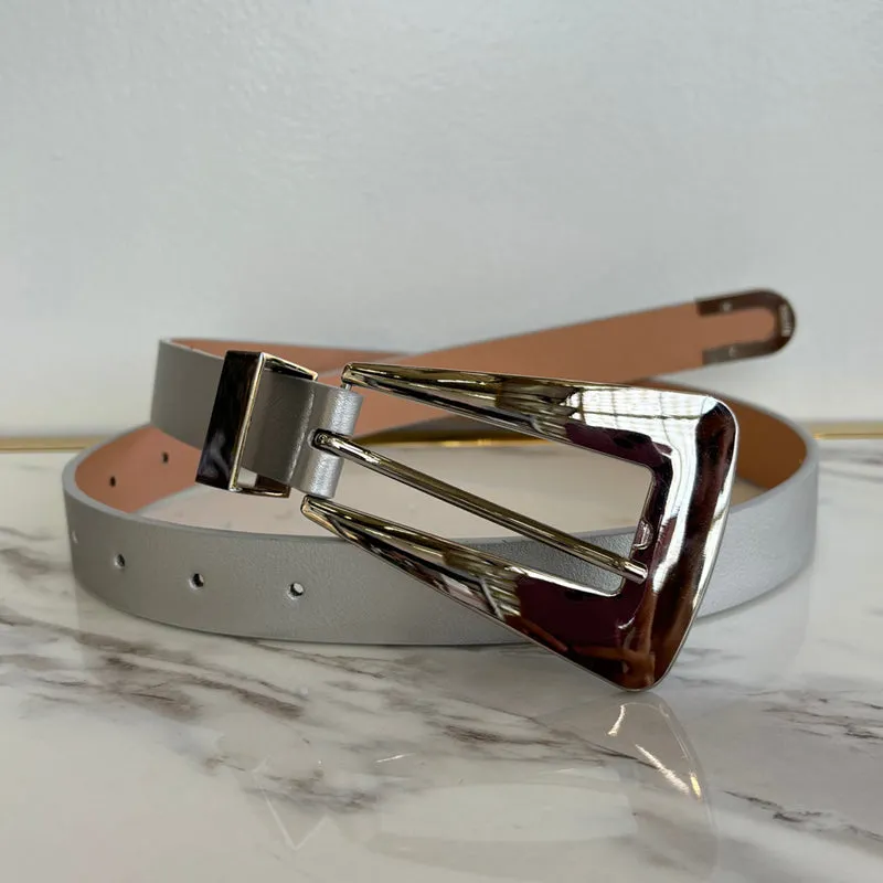 Silver Thin Belt