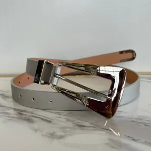 Silver Thin Belt