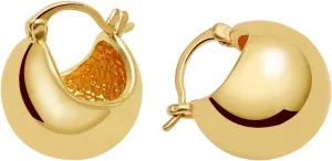 Small Chunky Gold Hoop Earrings For Women, 14k Gold Thick statement huggie hoop earrings Trendy Hoop Earrings Set Hypoallergenic Fashion Earrings