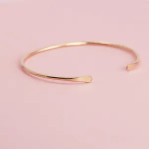 Smooth Thin 10K Gold Cuff Bracelet
