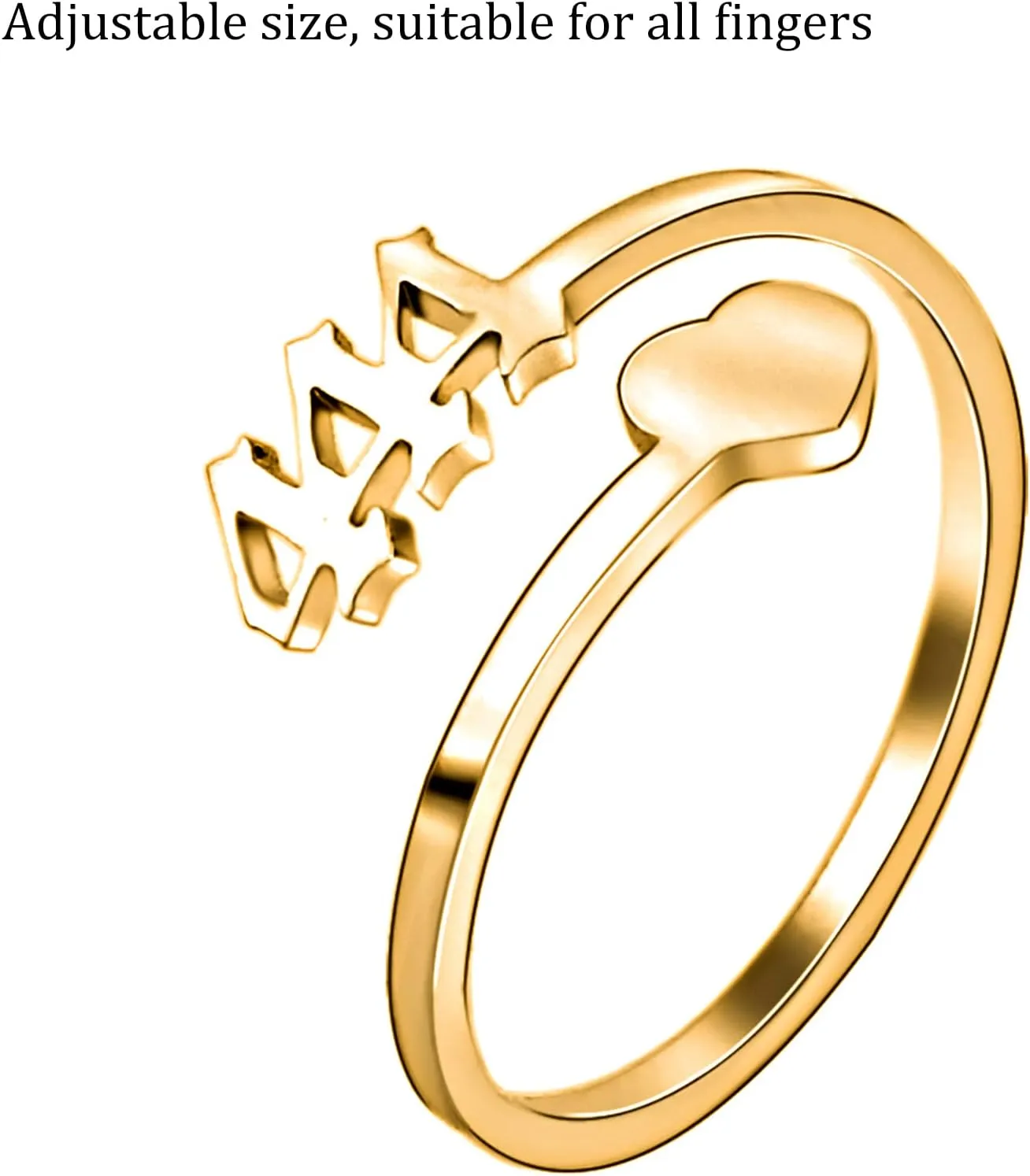 SMUK Angel Number Necklace, Dainty 18K Gold Plated Number 111 222 333 444 555 666 777 888 999 Necklace Pendants Choker Necklace Numerology Jewelry with Angel Number Ring for Women and Girls Gifts