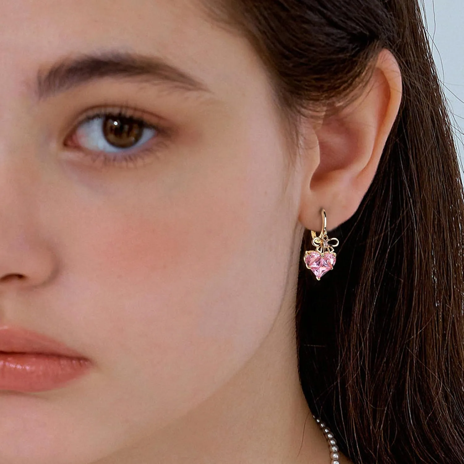 Sonateomber Small Hoop Dangle Earrings for Women, Trendy Dainty Rhinestone CZ Dangling Prom Wedding Leaf Flower Snowflake Butterfly Starfish Fashion Jewelry Gift
