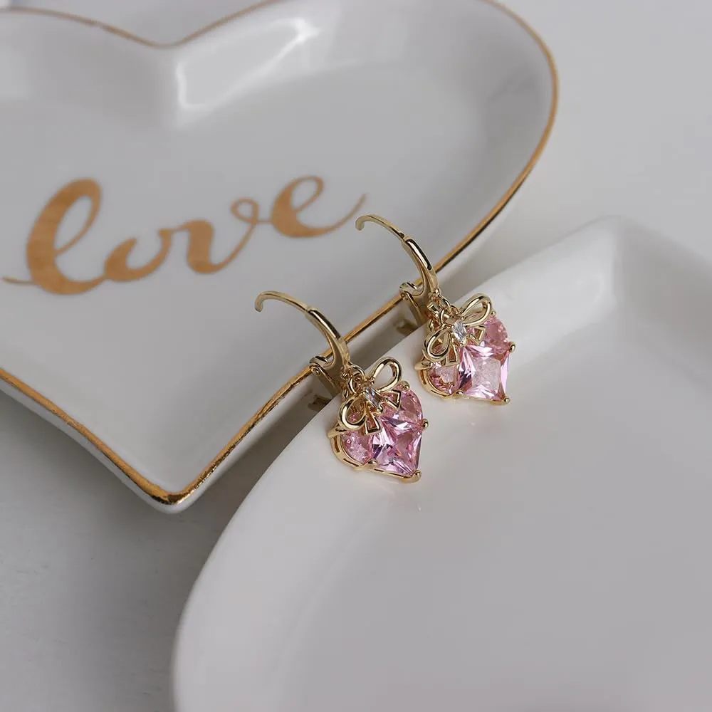 Sonateomber Small Hoop Dangle Earrings for Women, Trendy Dainty Rhinestone CZ Dangling Prom Wedding Leaf Flower Snowflake Butterfly Starfish Fashion Jewelry Gift