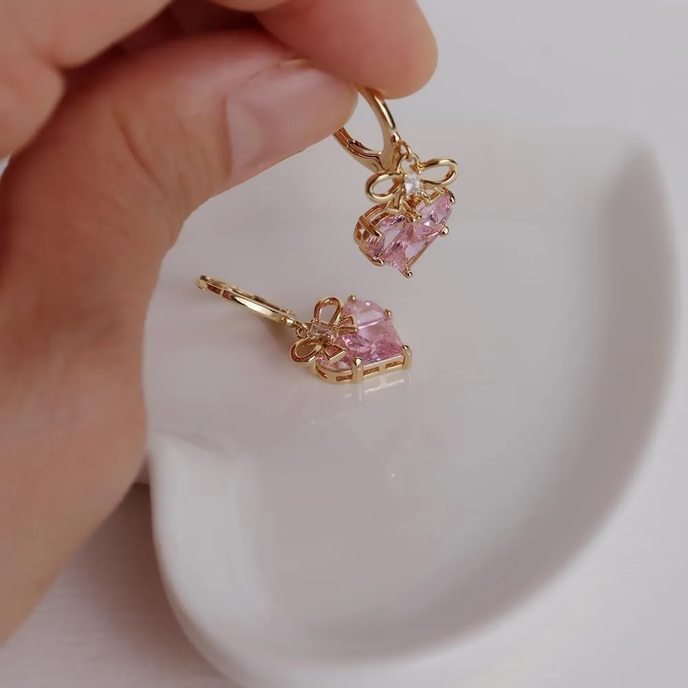 Sonateomber Small Hoop Dangle Earrings for Women, Trendy Dainty Rhinestone CZ Dangling Prom Wedding Leaf Flower Snowflake Butterfly Starfish Fashion Jewelry Gift