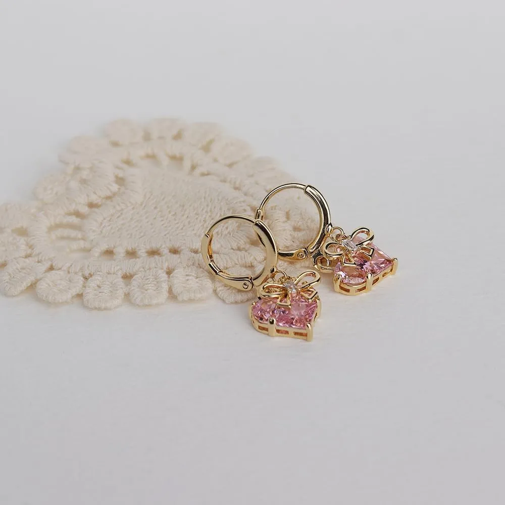 Sonateomber Small Hoop Dangle Earrings for Women, Trendy Dainty Rhinestone CZ Dangling Prom Wedding Leaf Flower Snowflake Butterfly Starfish Fashion Jewelry Gift
