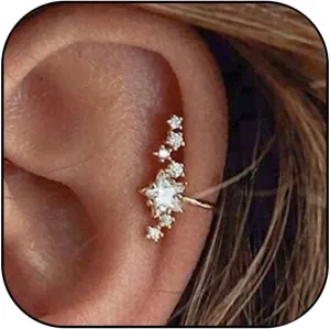 Star Ear Cuff Earrings for Women Gold Ear Cuff Non Piercing Tiny Cartilage Cuffs Earring Ear Cuff Jewelry