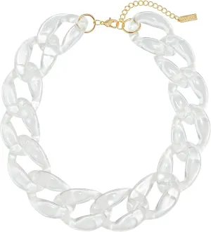 Statement Chunky Choker Fashion Acrylic Cable Link Chain Necklace for Women