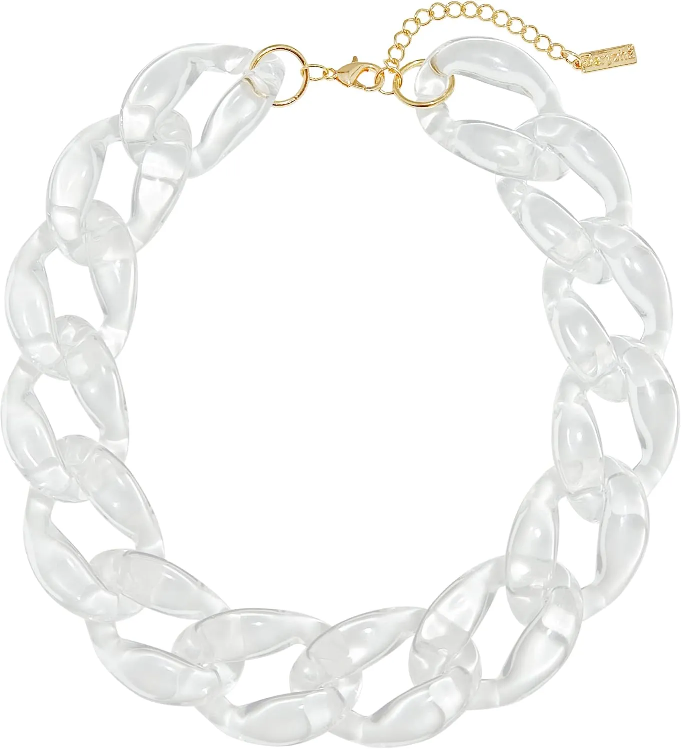 Statement Chunky Choker Fashion Acrylic Cable Link Chain Necklace for Women