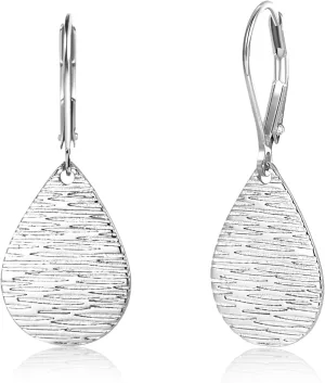 Sterling Silver Disc Dangle Earrings for Women Gold and Silver Circle Coin Geometric Flat Hammered Drop Earrings Hypoallergenic Leverback Earrings for Jewelry Gifts
