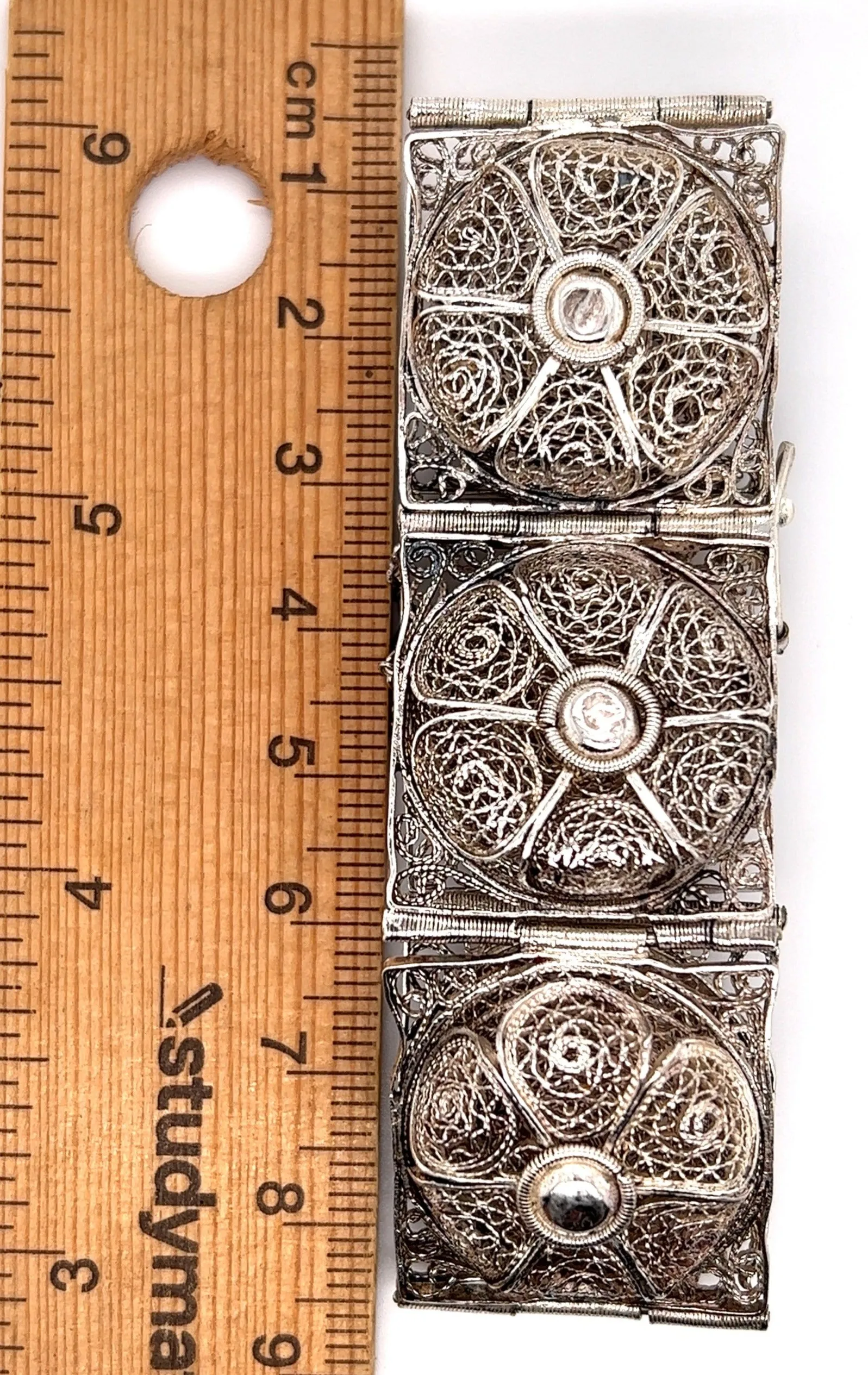 Sterling Silver Filigree Bracelet Made in Palestine