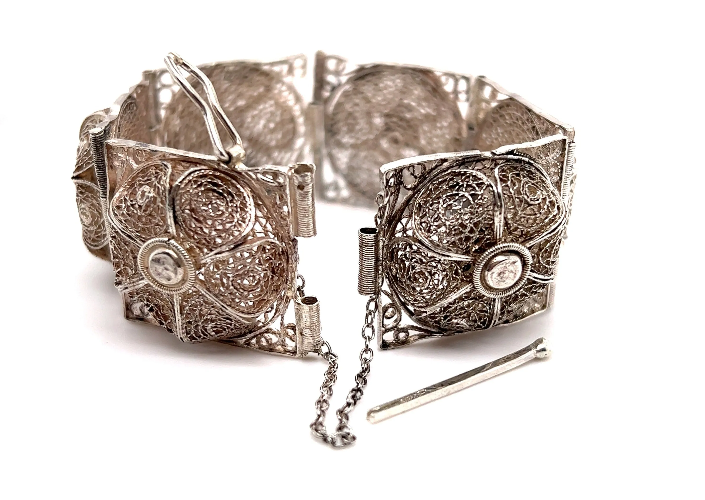 Sterling Silver Filigree Bracelet Made in Palestine