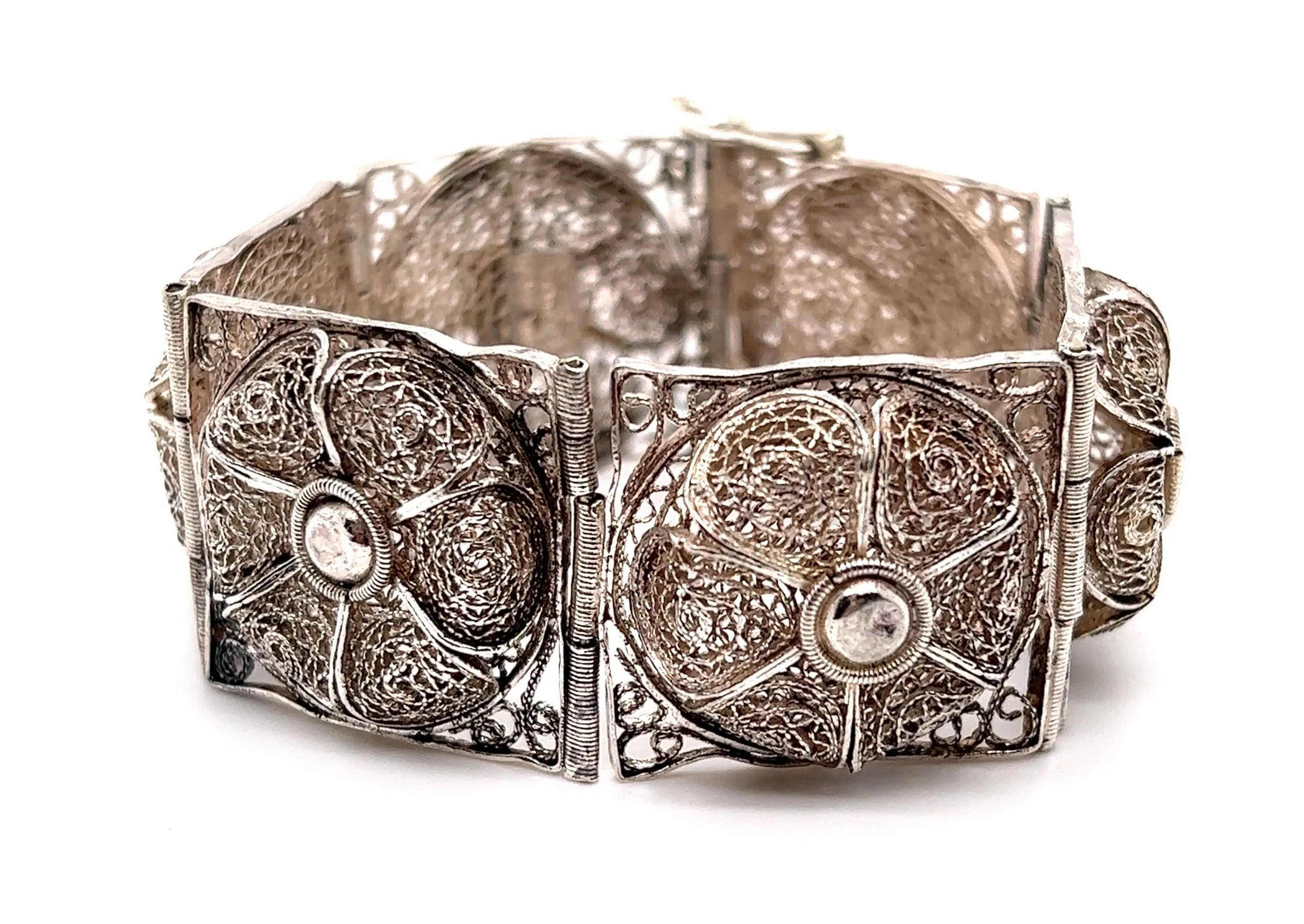 Sterling Silver Filigree Bracelet Made in Palestine