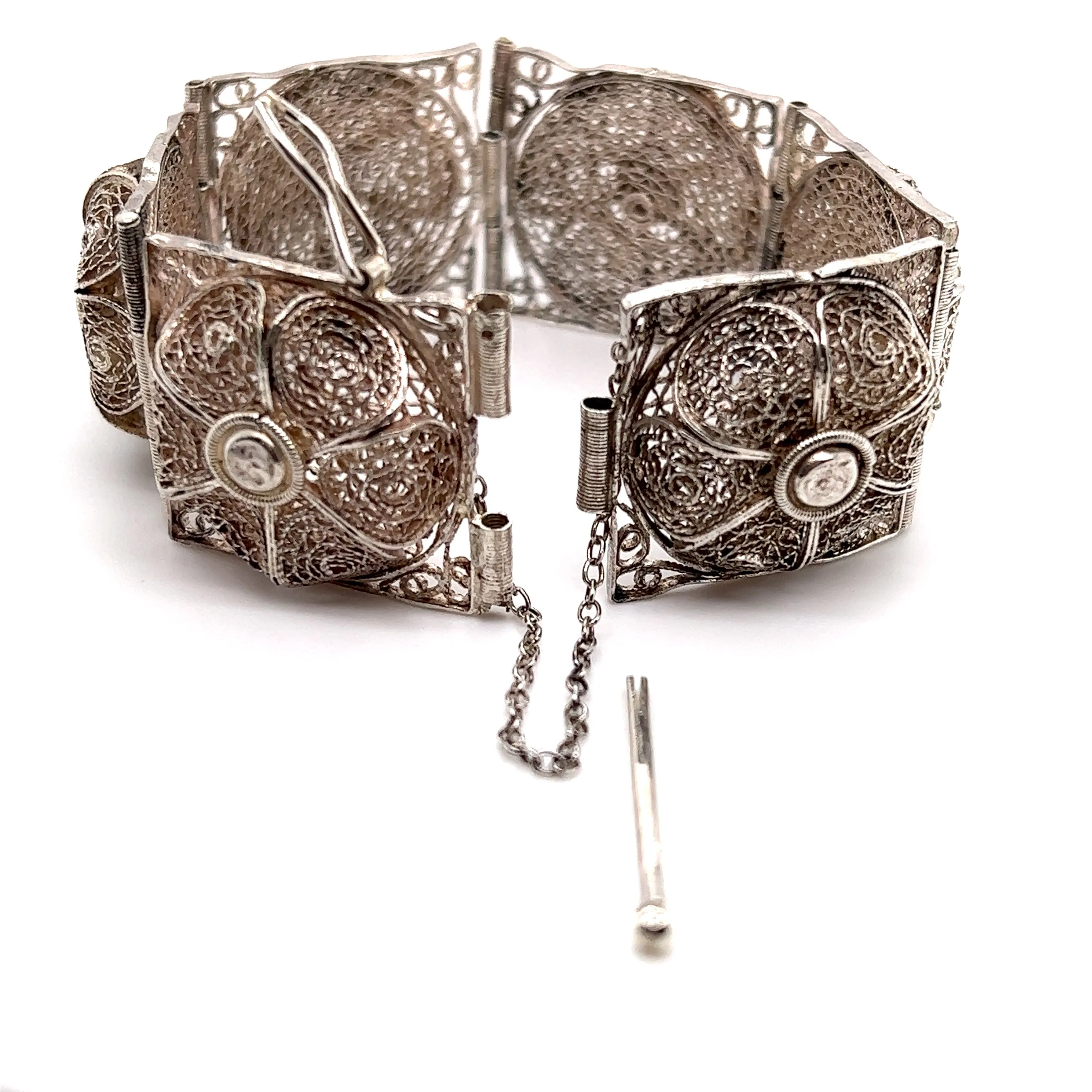 Sterling Silver Filigree Bracelet Made in Palestine