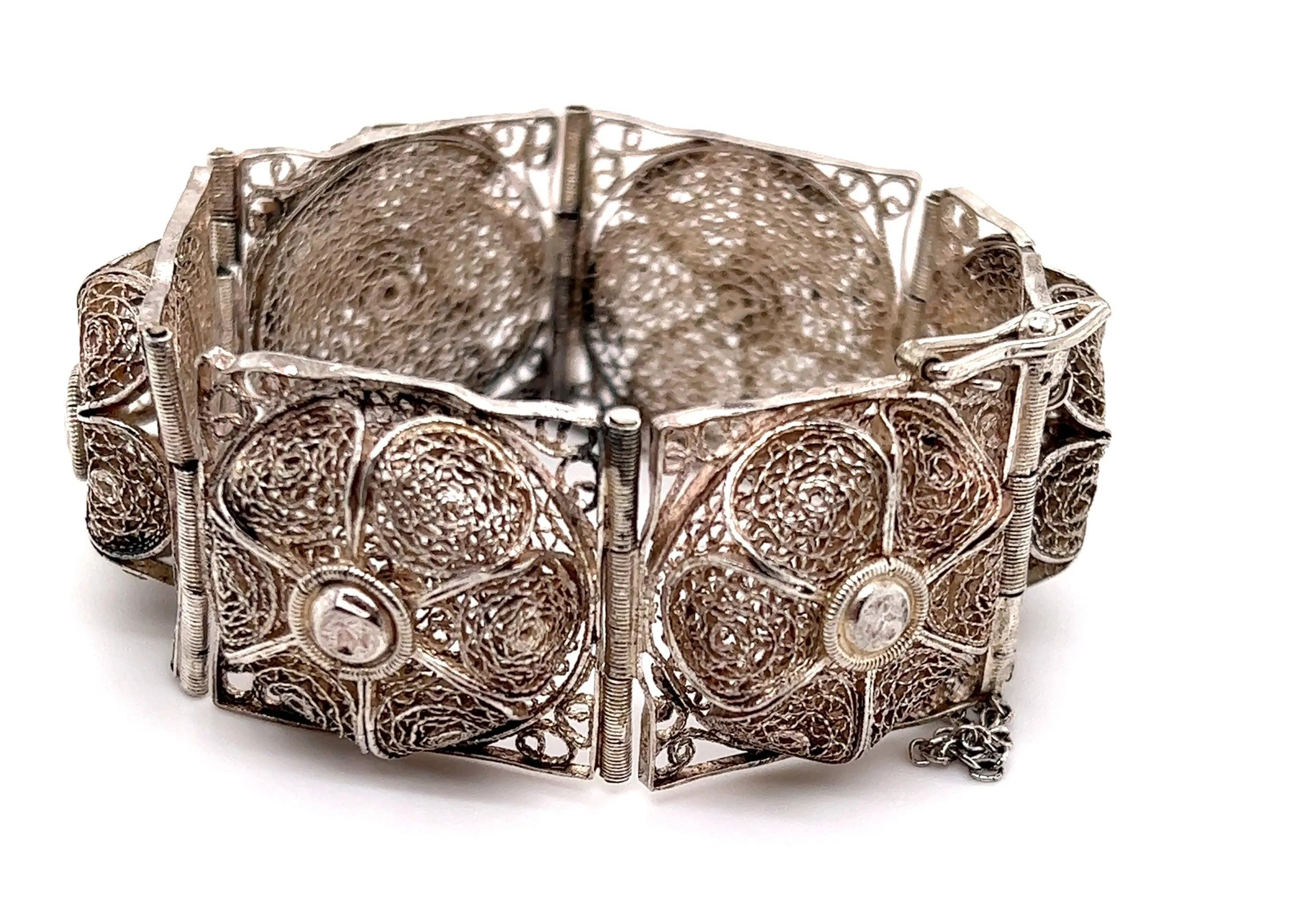 Sterling Silver Filigree Bracelet Made in Palestine