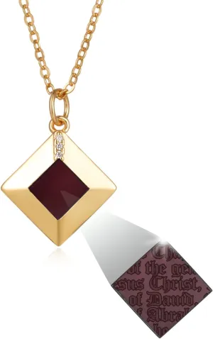Sterling Silver Nano Bible Necklace for Women : World's Smallest New Testament Pendant For Her - Engraved with 27 Books Using Nano Technology. A Unique, Elegant and creative religious Valentines gift for wife or girlfriend