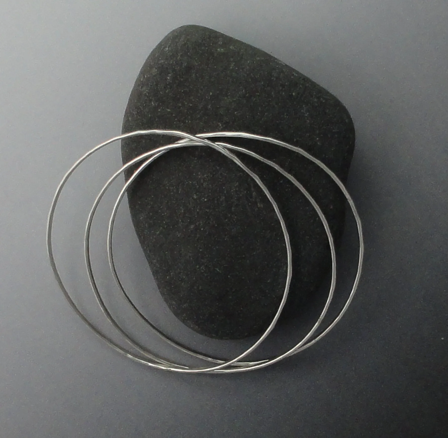 Sterling Silver Set of Three Bangles