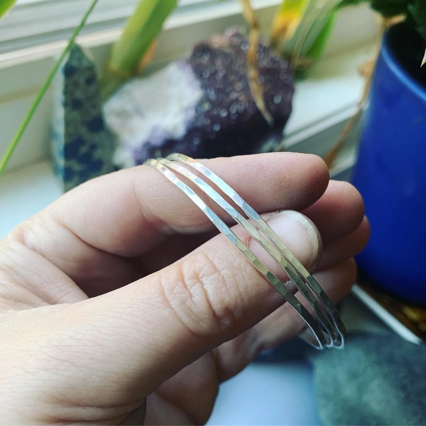 Sterling Silver Set of Three Bangles