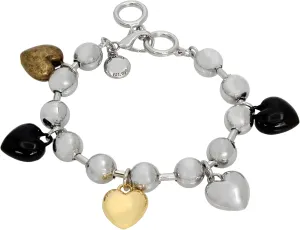 Steve Madden Womens Puffy Heart Charm Bracelet