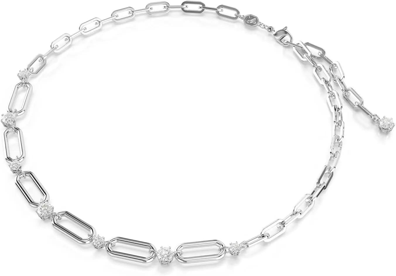 Swarovski Constella Jewelry Collection, Coordinating Necklace and Bracelet, Crystal & Chain Design, Rhodium Finish