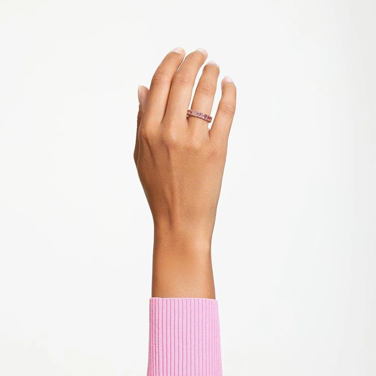 Swarovski Matrix Crystal Ring Collection, Pink Crystal, Rose Gold-Tone Finish