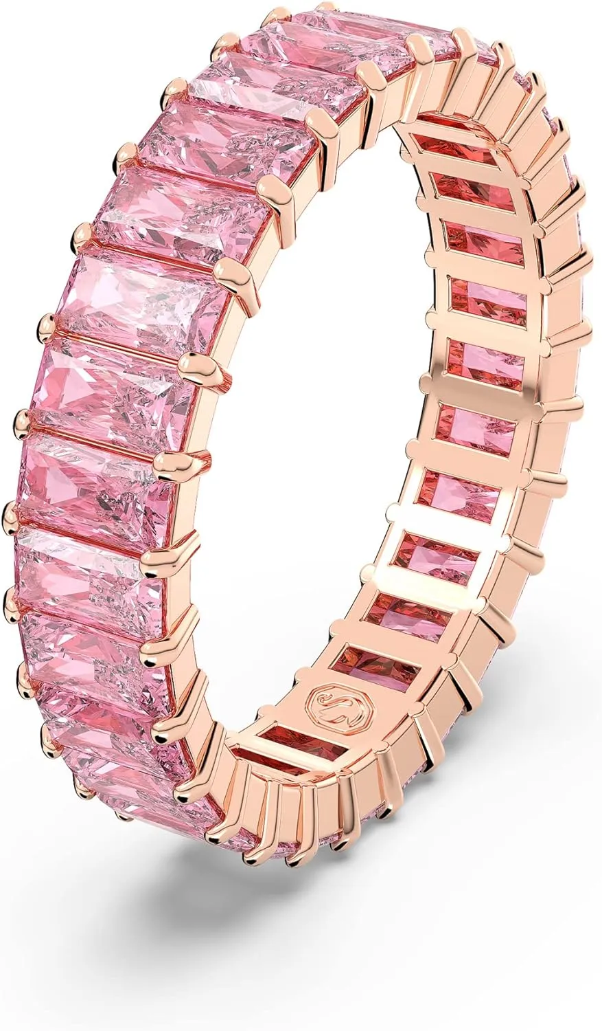 Swarovski Matrix Crystal Ring Collection, Pink Crystal, Rose Gold-Tone Finish