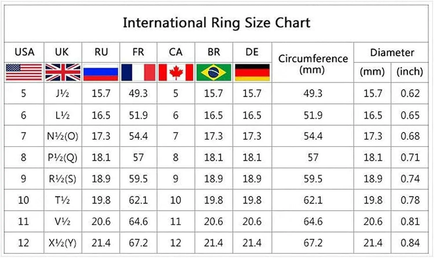 Teacup Ring Fiber Steel Ring Couple Adult Three-Color Fashion Titanium Carbon Ring Rings (Red, 8)