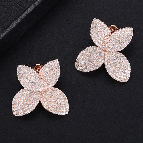 TEEK - Flower Leaf CZ Jewelry