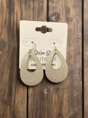 Textured Cut Out Teardrop Earrings