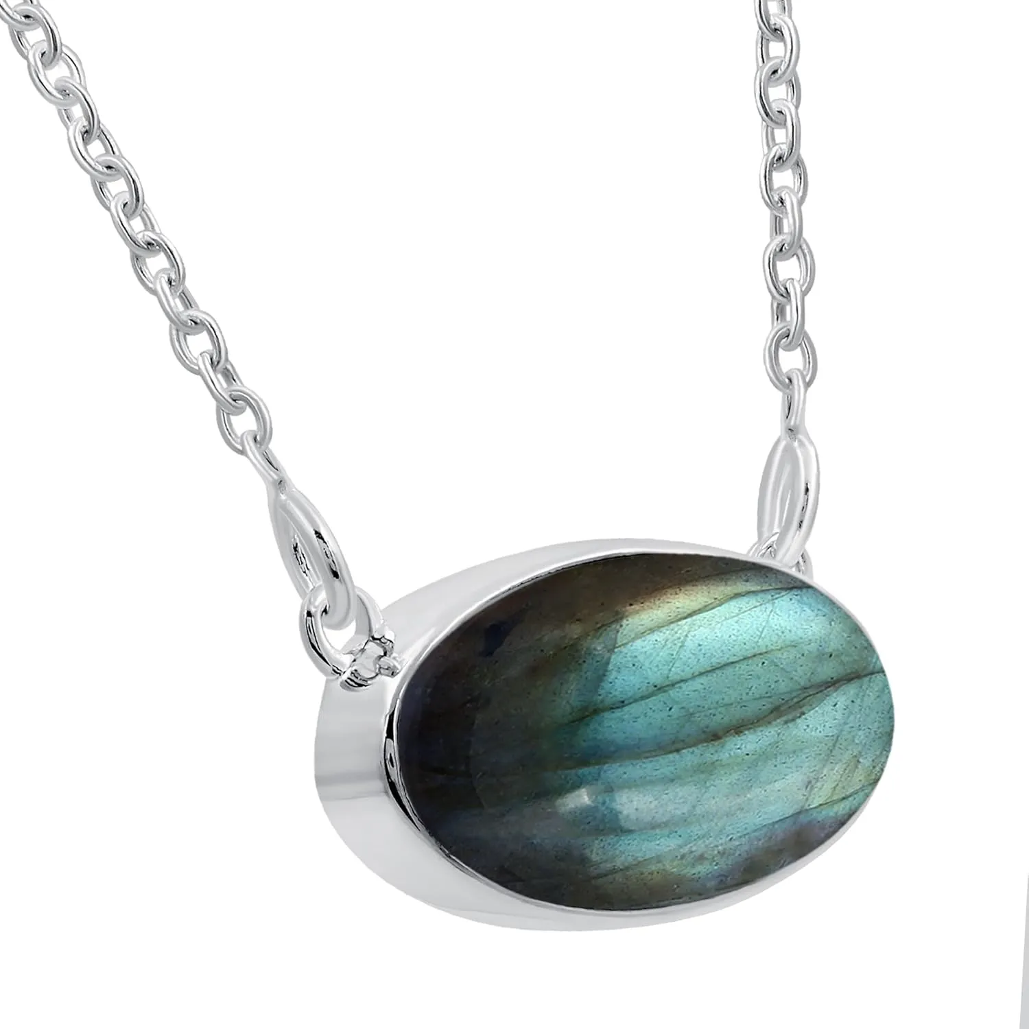 TISHAVI 925 Sterling Silver Natural Gemstone Necklace For Women, Handmade Birthstone Sterling Silver Boho Necklace Jewelry Women'S Day Gifts For Mom Wife Sister