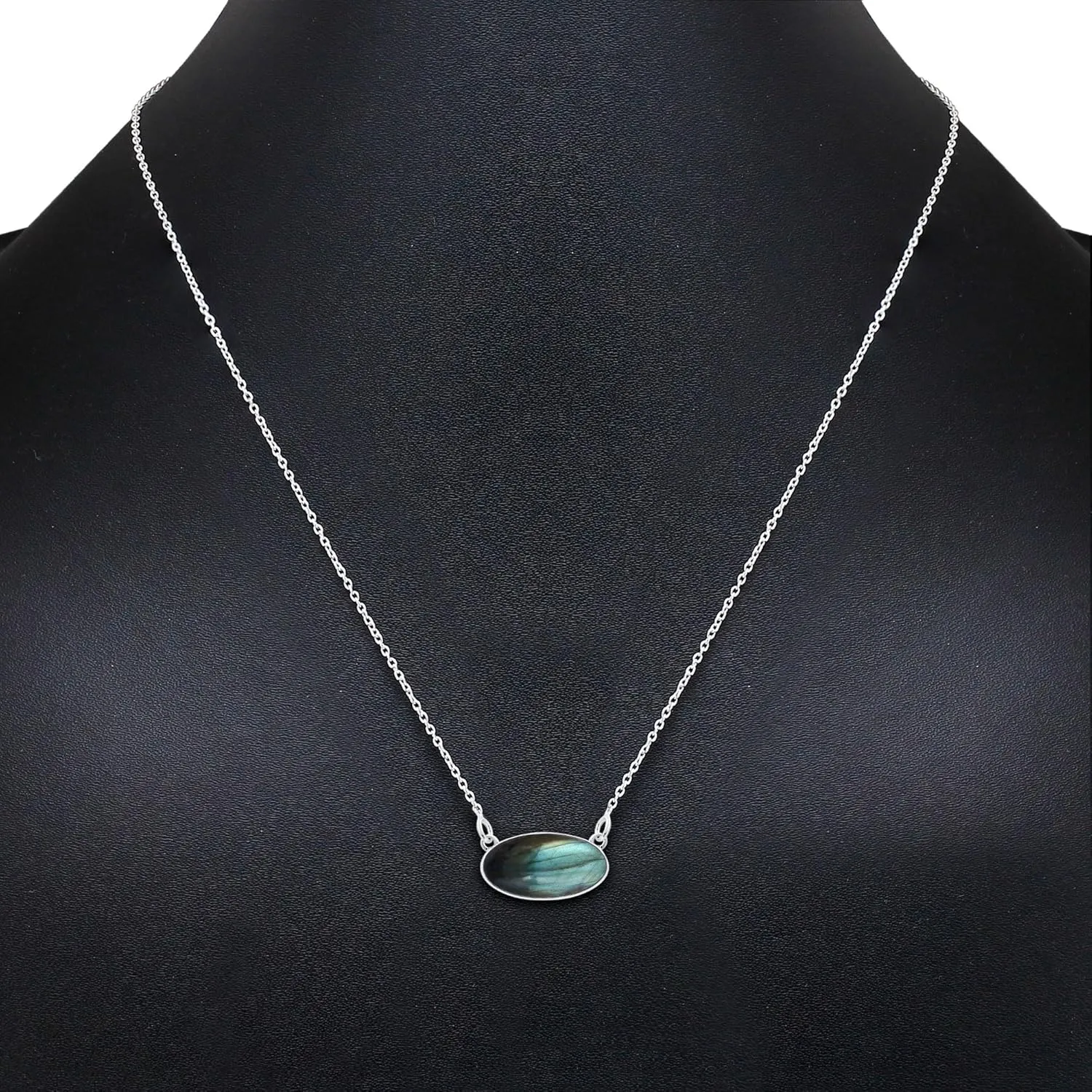 TISHAVI 925 Sterling Silver Natural Gemstone Necklace For Women, Handmade Birthstone Sterling Silver Boho Necklace Jewelry Women'S Day Gifts For Mom Wife Sister