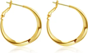 ToHeart 14k Gold Hoop Earrings for Womens Hoop Earrings