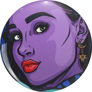 Touch Your Face Comic Girl Pin Lapel Pin Cute Brooch Pins Badges 0.75"