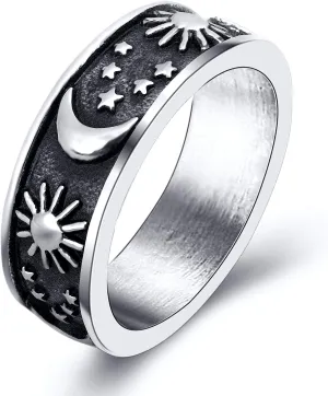 Trendy Wide Stainless Steel Celtic Band Thumb Ring for Men Manly Vintage Punk Biker Jewely Size 7-15