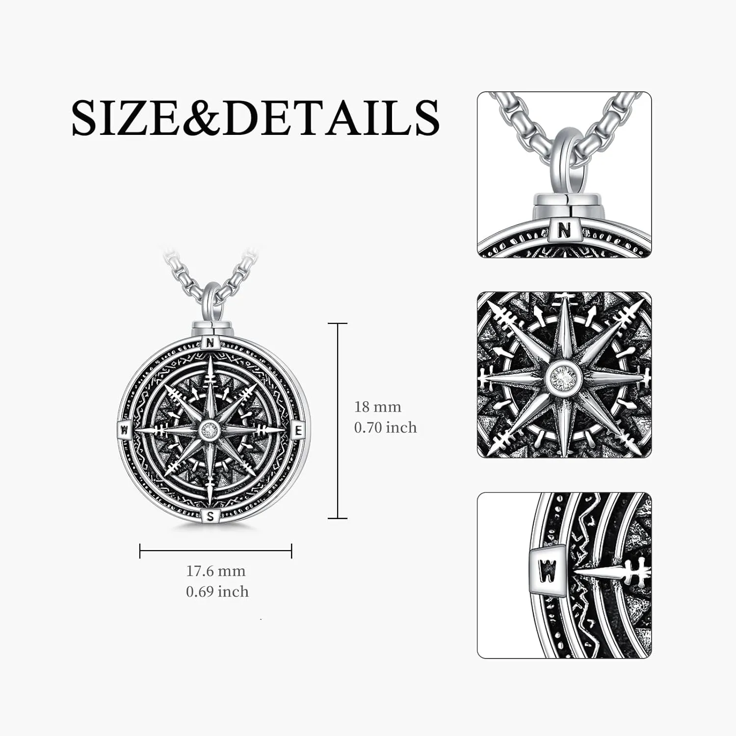 Urn Necklaces for Ashes S925 Sterling Silver Hummingbird Cross/Forget Me Not Flower/Dragonfly/Om Mani Padme Hum/Butterfly/Compass Cremation Jewelry for Women Men with Filling Tool