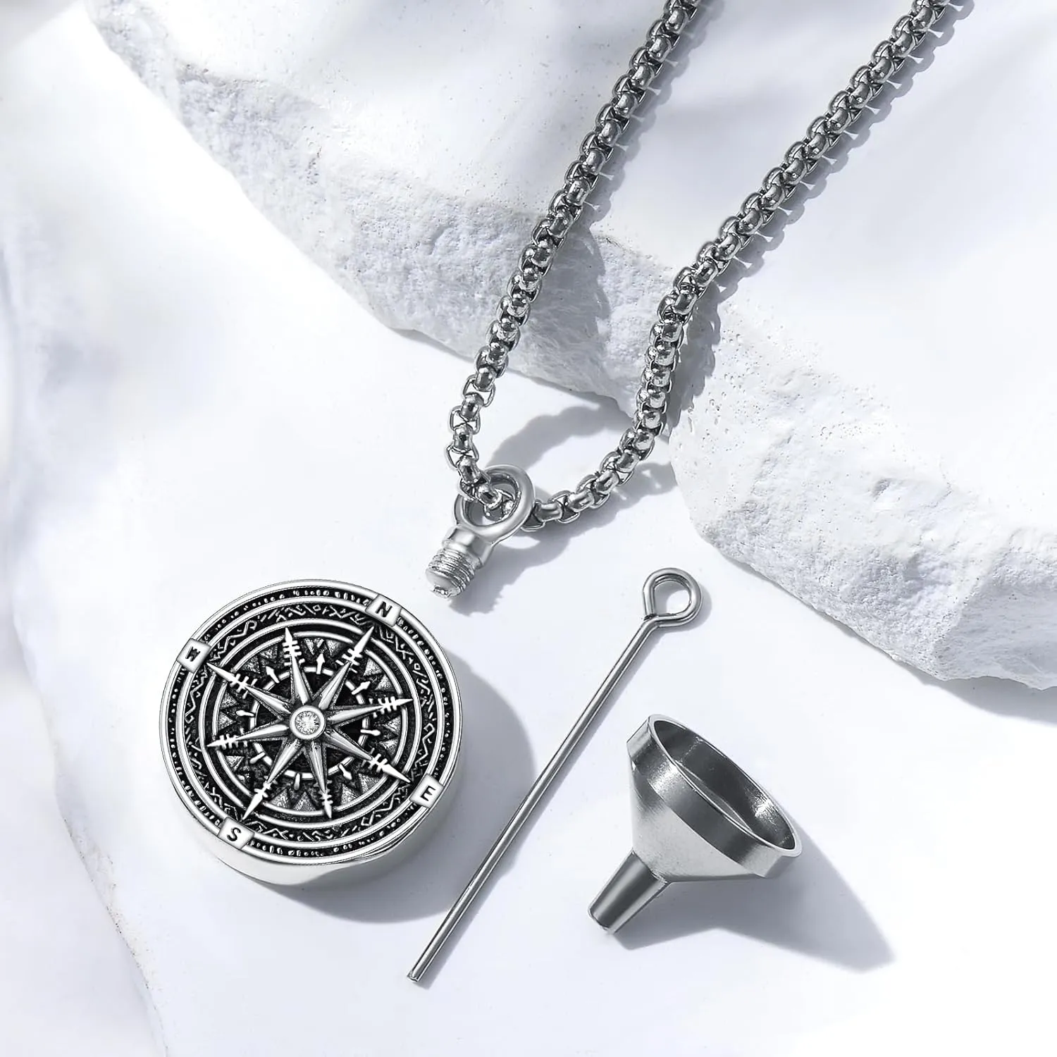 Urn Necklaces for Ashes S925 Sterling Silver Hummingbird Cross/Forget Me Not Flower/Dragonfly/Om Mani Padme Hum/Butterfly/Compass Cremation Jewelry for Women Men with Filling Tool