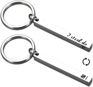 Valentines Day Gifts for Her, Iron 6th Anniversary Giifts, 6 Year Anniversary Steel Gifts, Valentines Day Gifts for Him, Iron Gifts for 6th Anniversary, Happy Anniversary Iron Gifts Couple Keychain