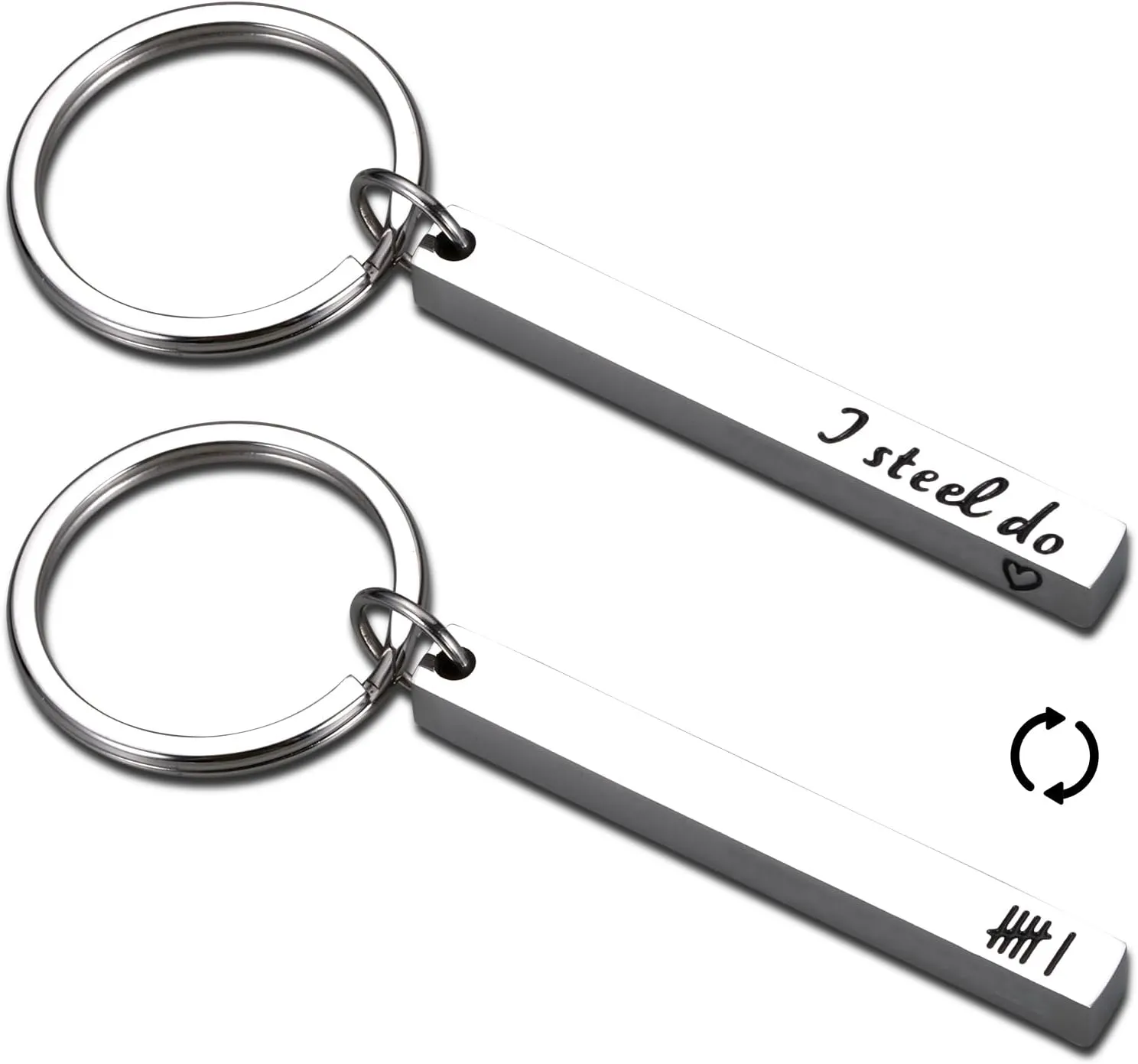 Valentines Day Gifts for Her, Iron 6th Anniversary Giifts, 6 Year Anniversary Steel Gifts, Valentines Day Gifts for Him, Iron Gifts for 6th Anniversary, Happy Anniversary Iron Gifts Couple Keychain