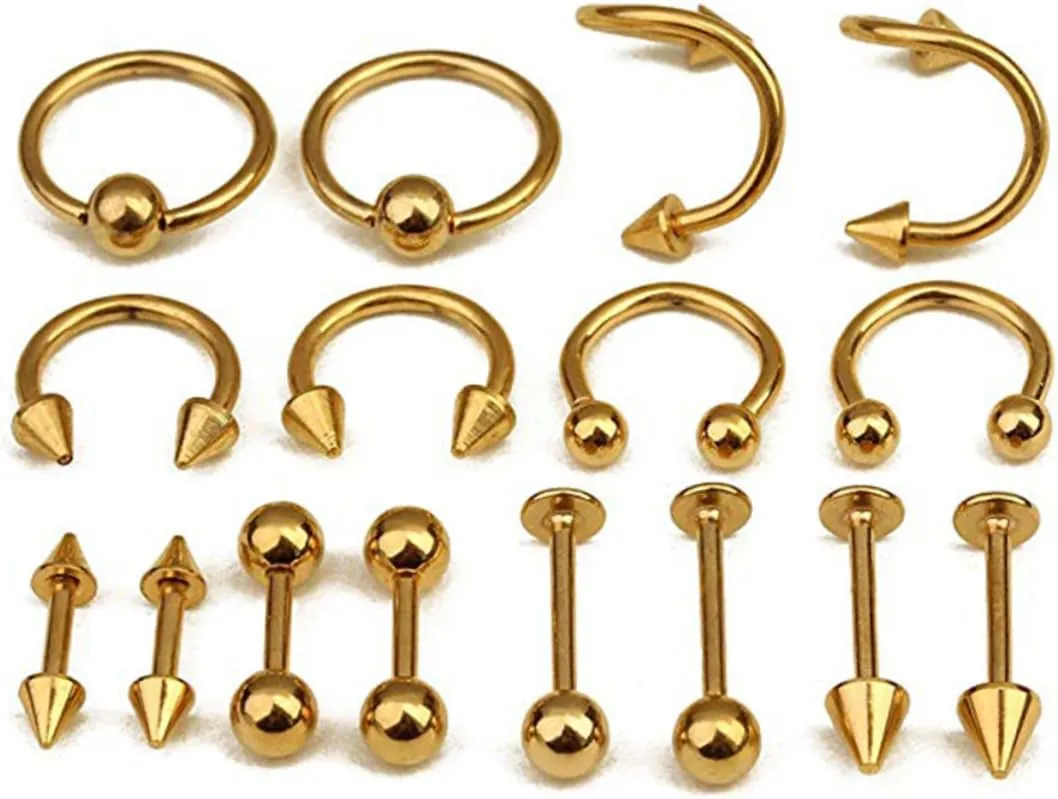VALICLUD Tongue Ring Niple Piercing Jewelry Nose Piercing Jewellery Body Jewelry Daith Piercing Fish Hook